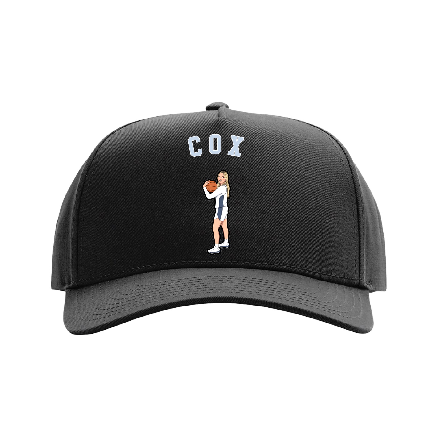 Full Fabric Five-Panel Champ Cap — Shirsey Arch in Black