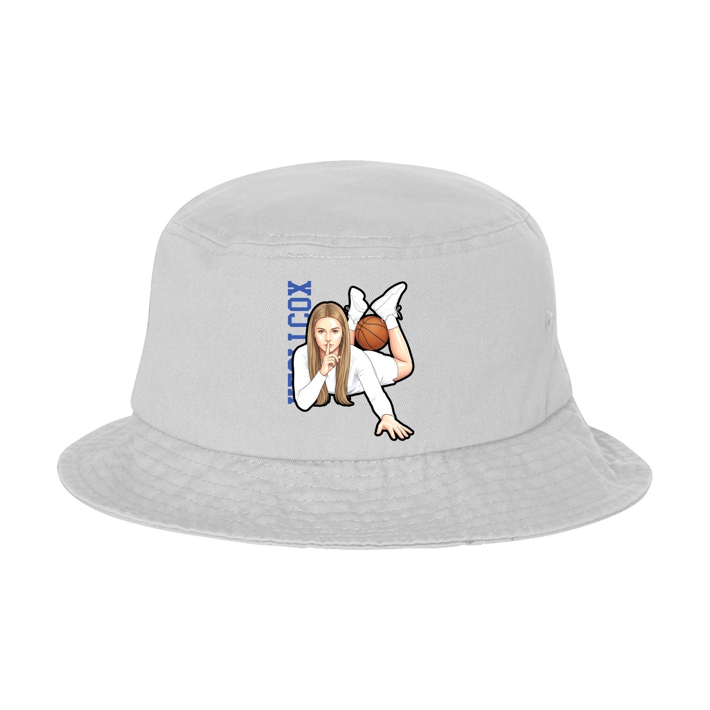 Bucket Cap — Name Vertical in White