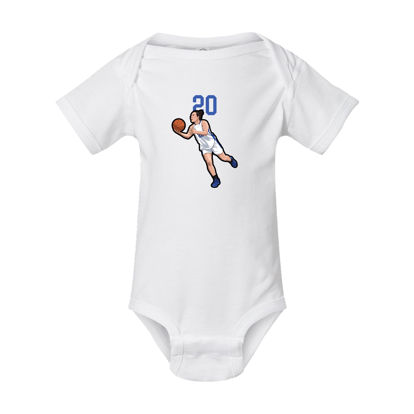 Baby Onesie — Number Top in White