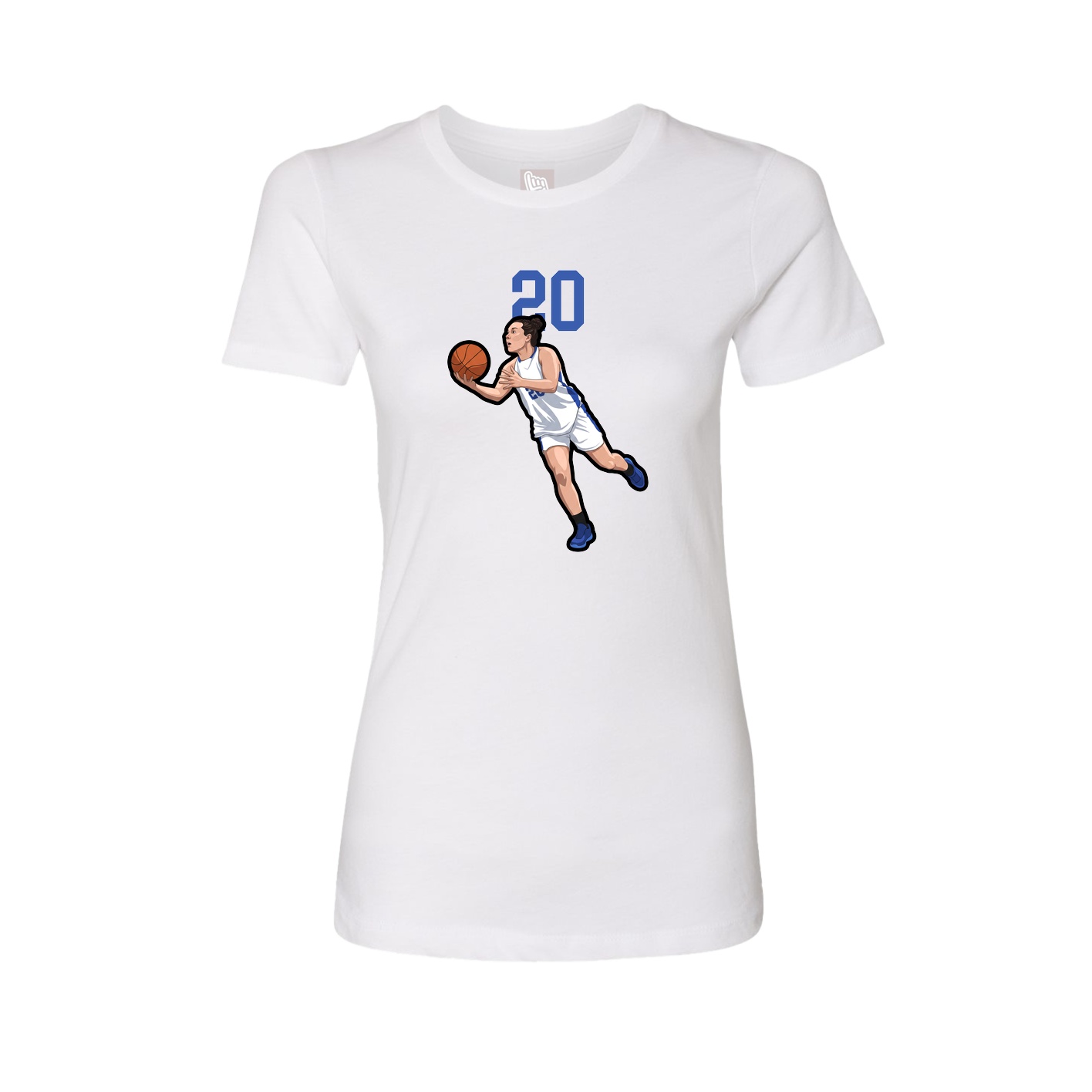 Womens Tee — Number Top in White
