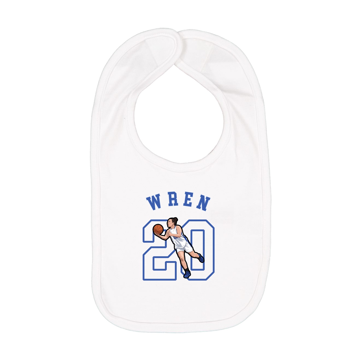Infant Bib — Shirsey Arch in White