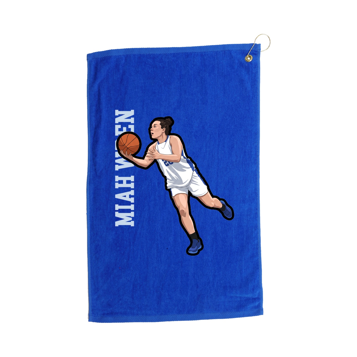 Golf Towel — Name Vertical in Royal