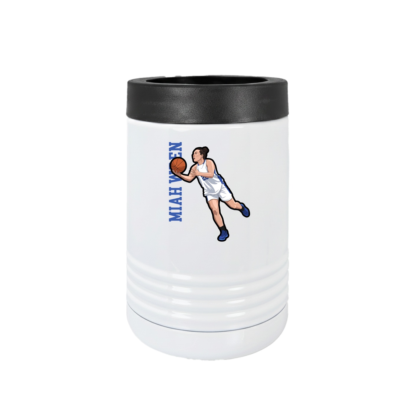 Beverage Holder — Name Vertical in White