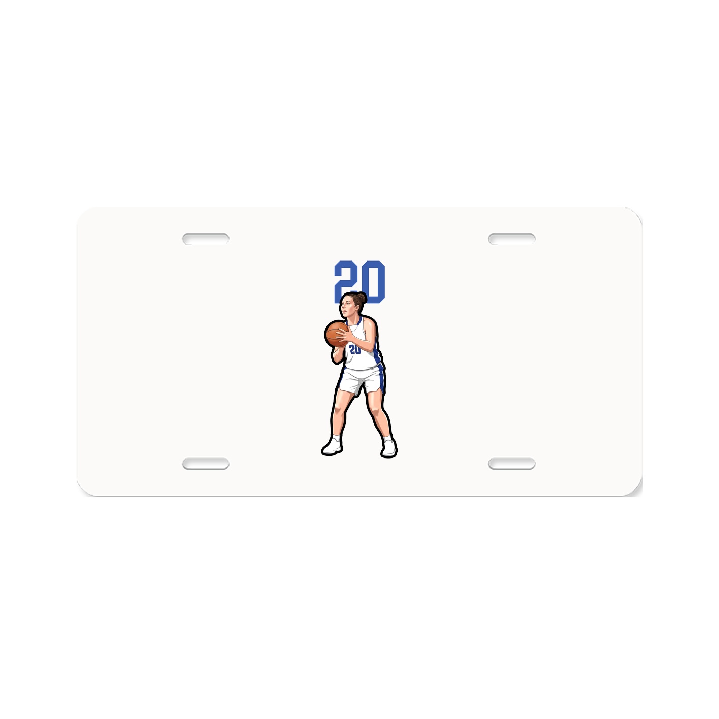License Plate — Number Top in Classic