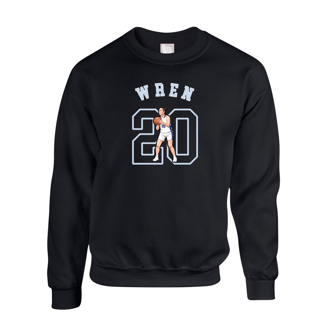 Fleece Crew — Shirsey Arch in Black