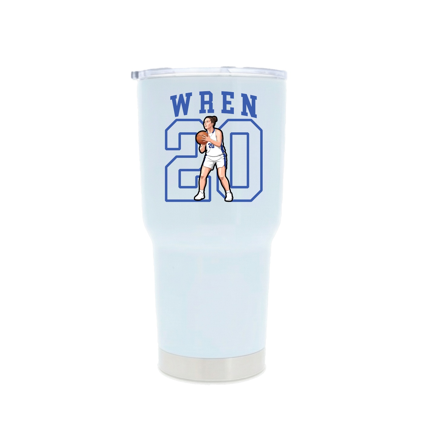 30oz Stainless Steel Tumbler — Shirsey in White
