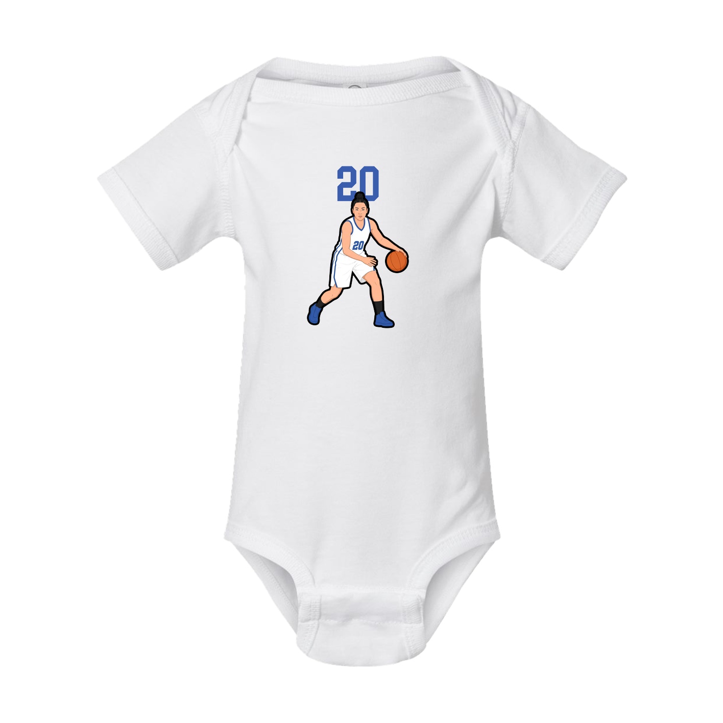 Baby Onesie — Number Top in White