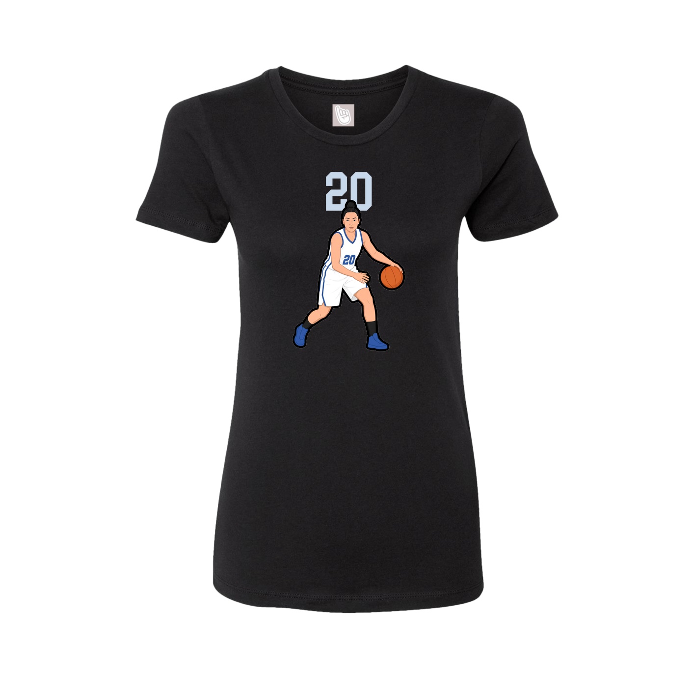 Womens Tee — Number Top in Black