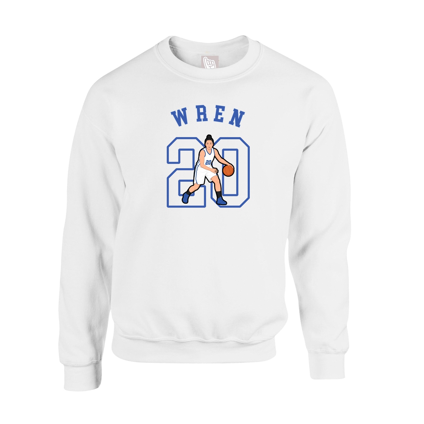 Fleece Crew — Shirsey Arch in White