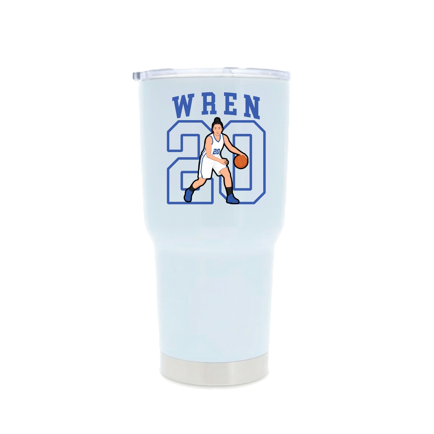 30oz Stainless Steel Tumbler — Shirsey in White