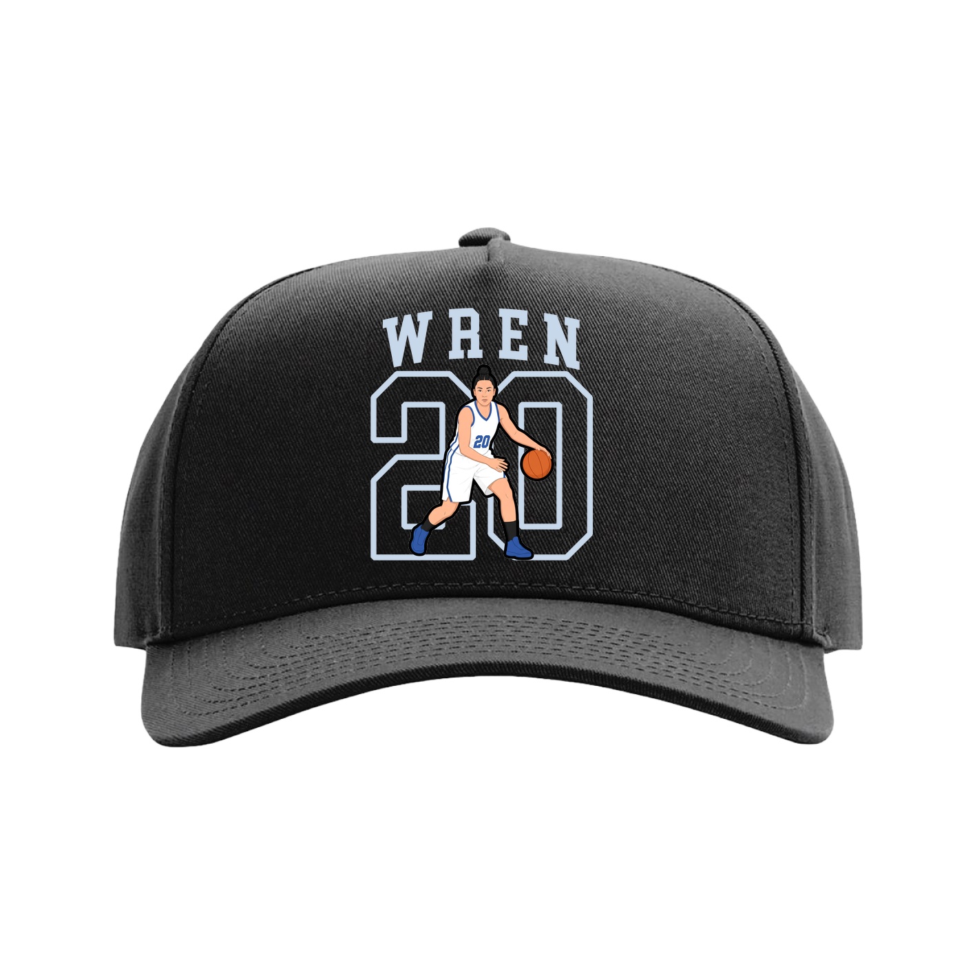 Full Fabric Five-Panel Champ Cap — Shirsey in Black