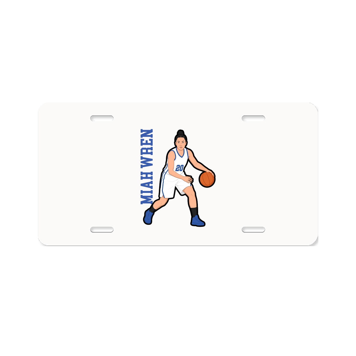 License Plate — Name Vertical in Classic
