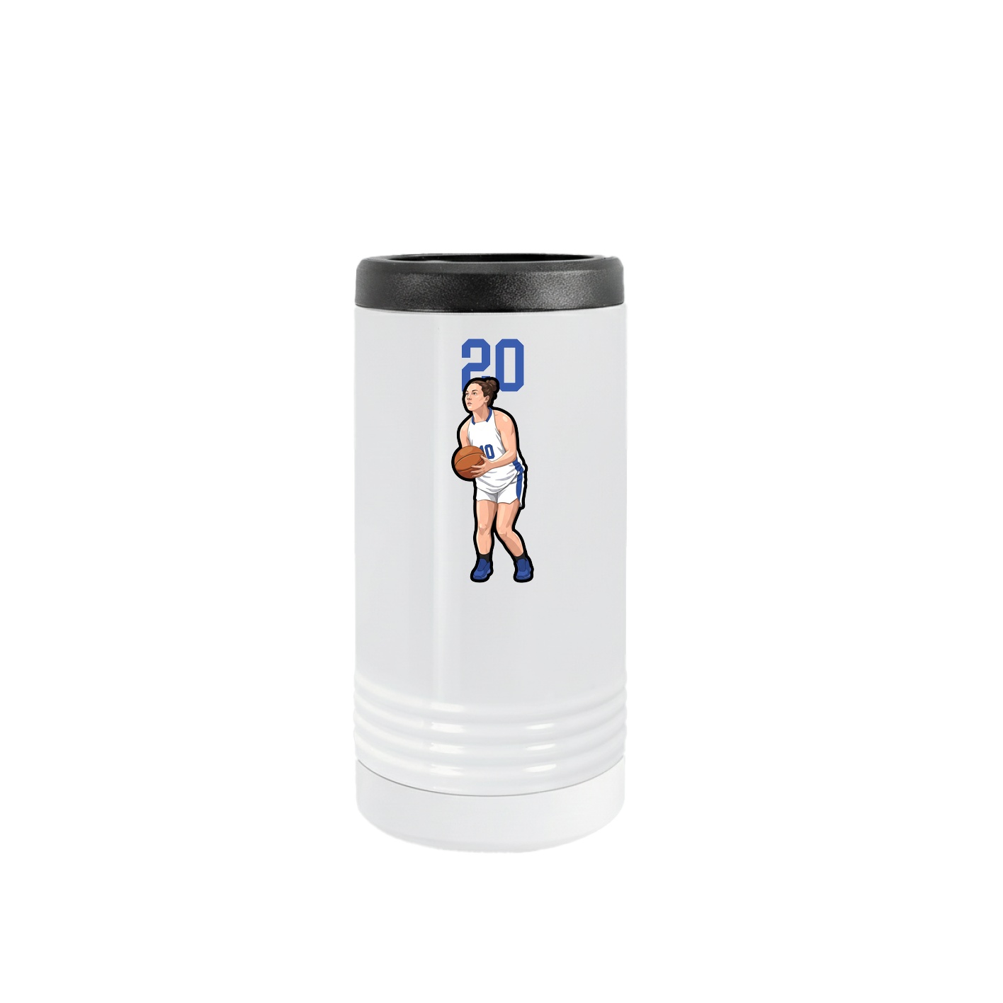 Slim Beverage Holder — Number Top in White