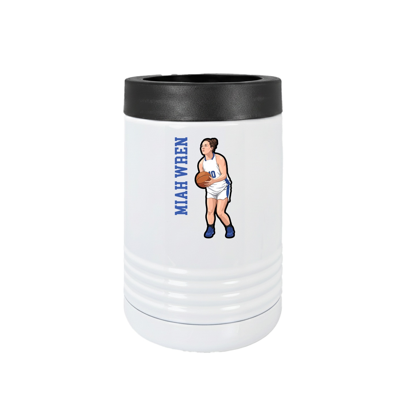 Beverage Holder — Name Vertical in White