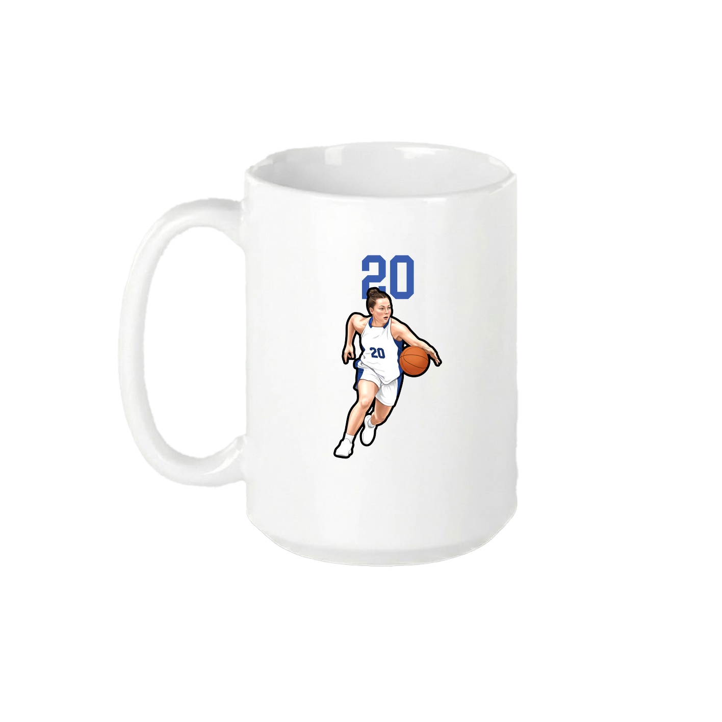 15oz Coffee Mug — Number Top in White