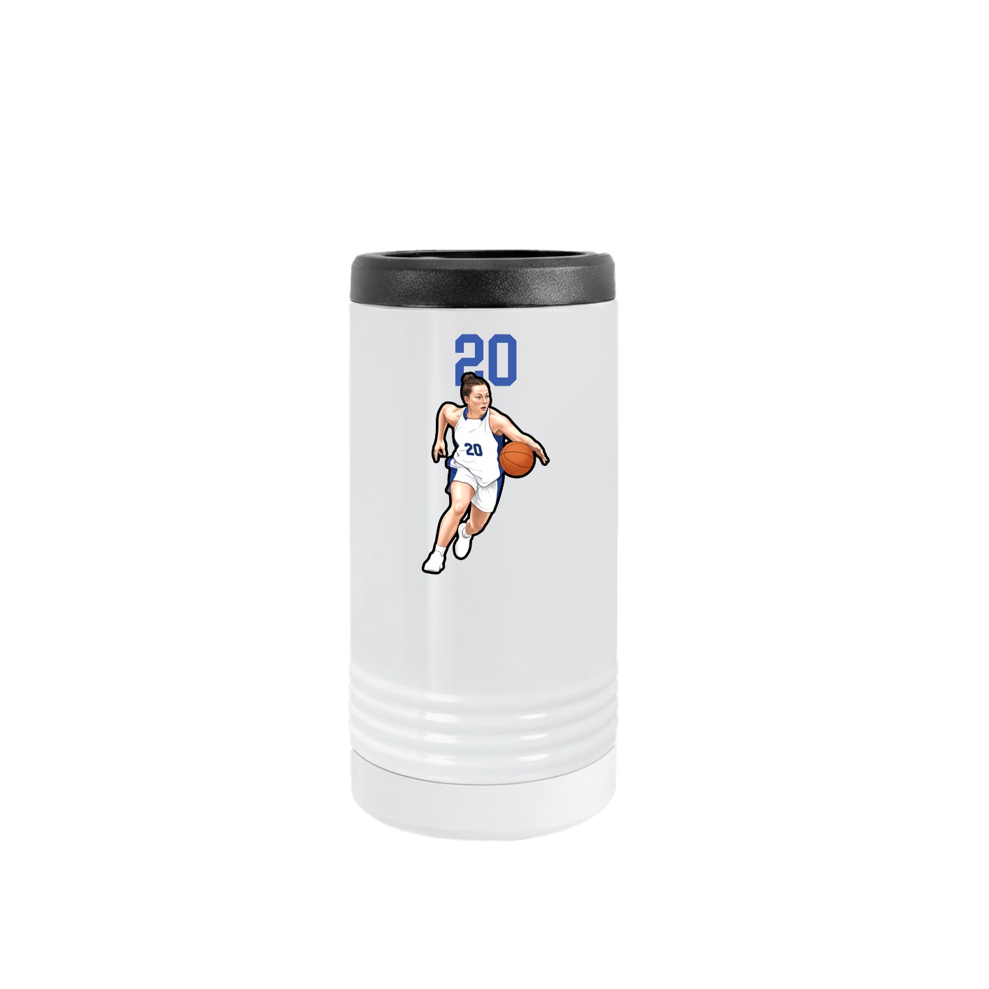 Slim Beverage Holder — Number Top in White