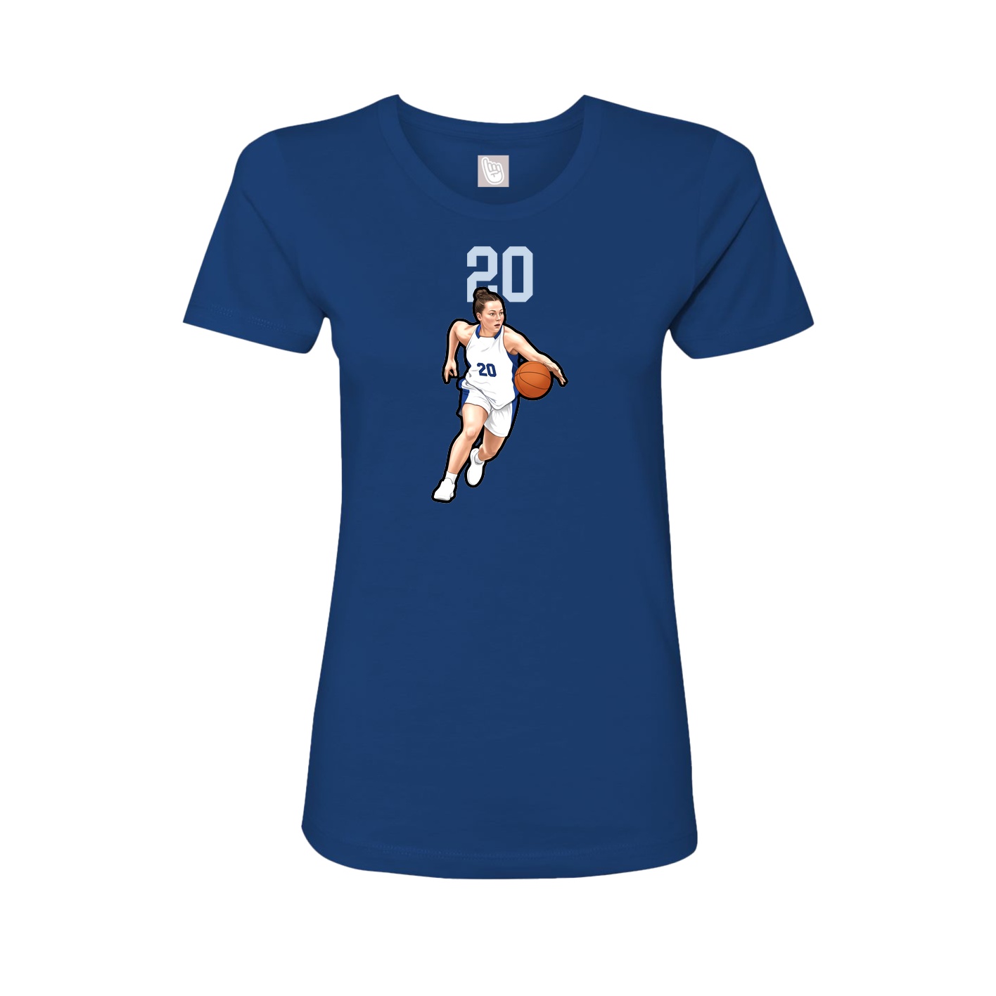 Womens Tee — Number Top in Royal