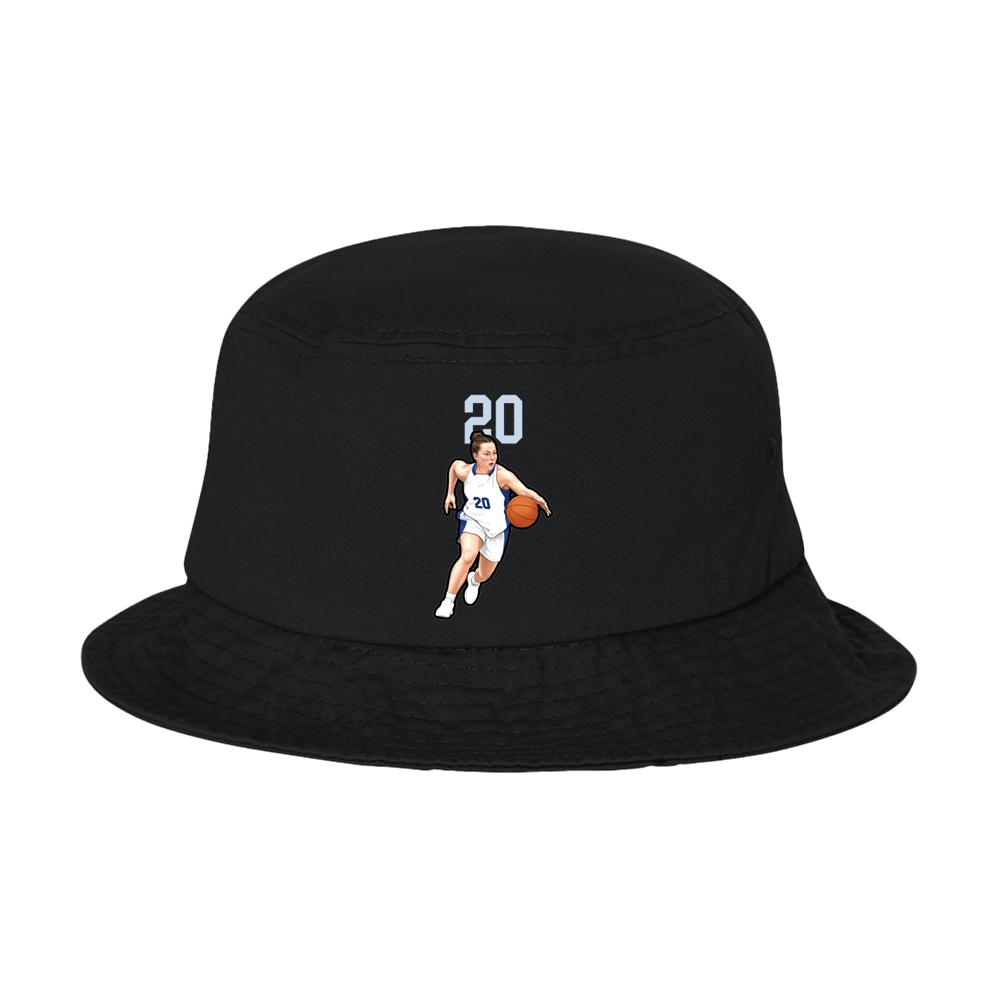 Bucket Cap — Number Top in Black