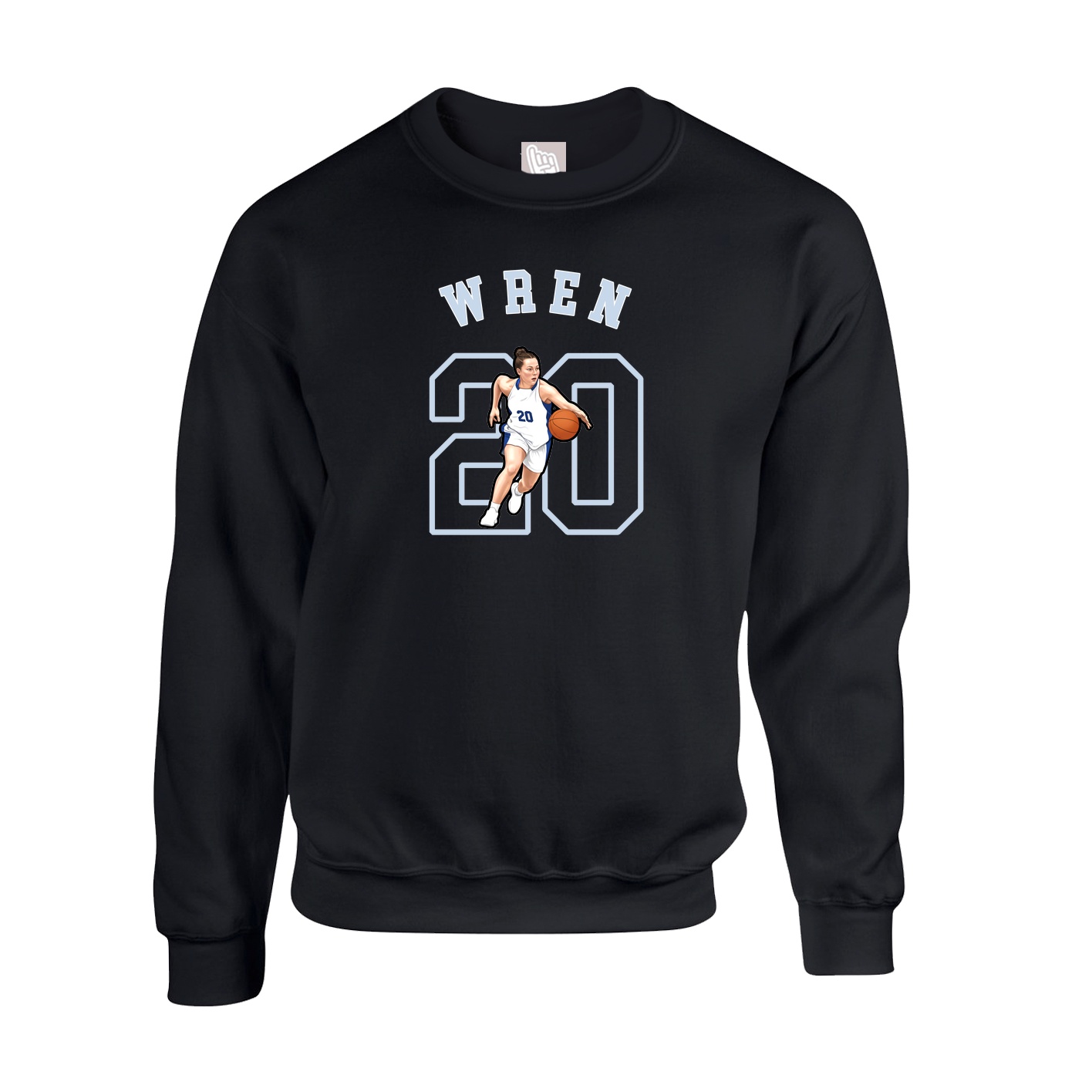 Fleece Crew — Shirsey Arch in Black