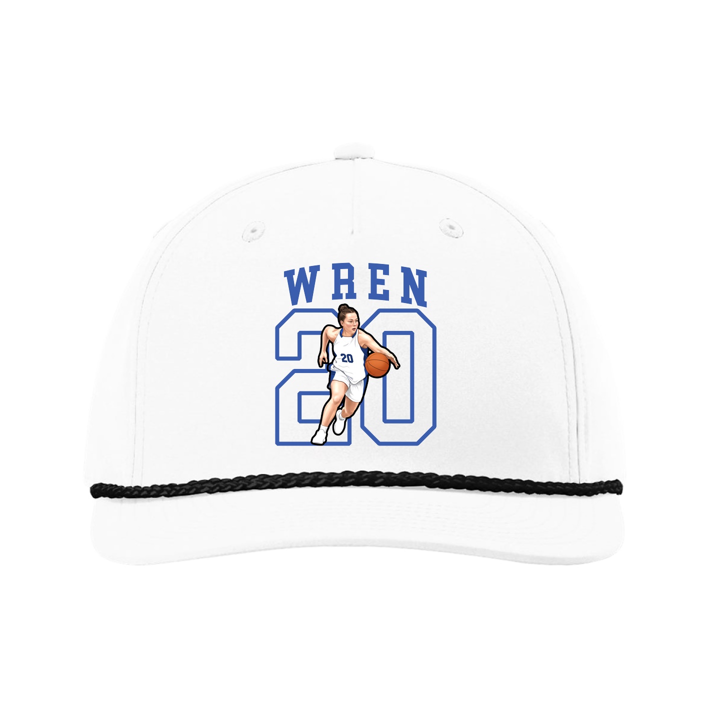 Five-Panel Classic Rope Cap — Shirsey in White
