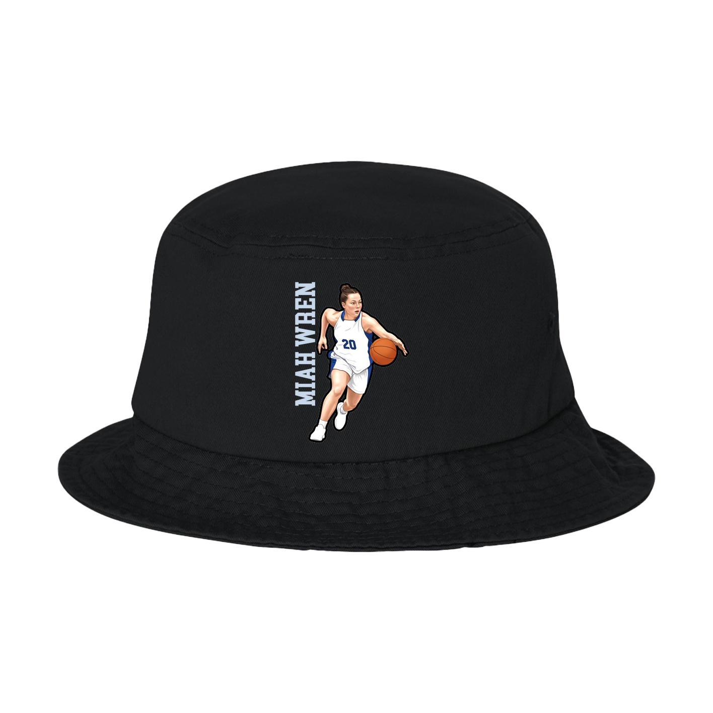 Bucket Cap — Name Vertical in Black