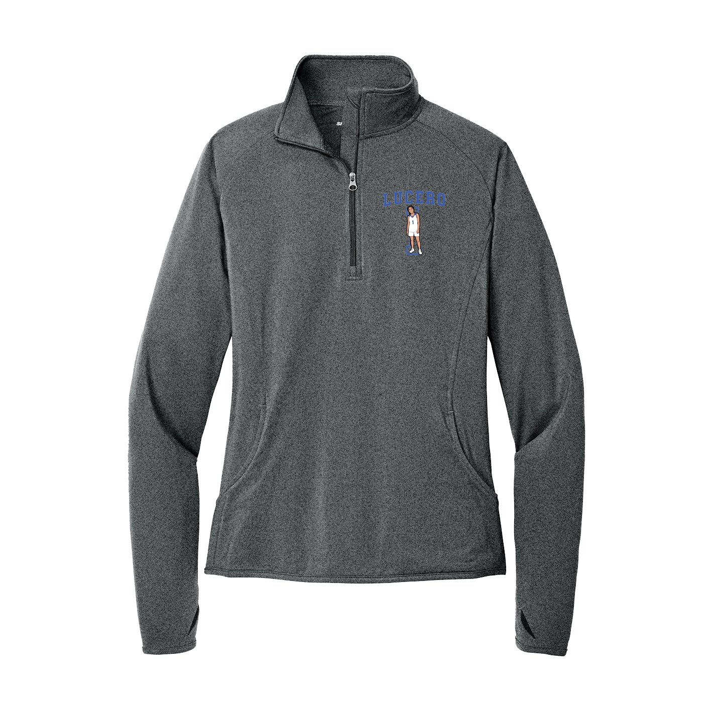 Women's Q-Zip Pullover — Shirsey in Grey