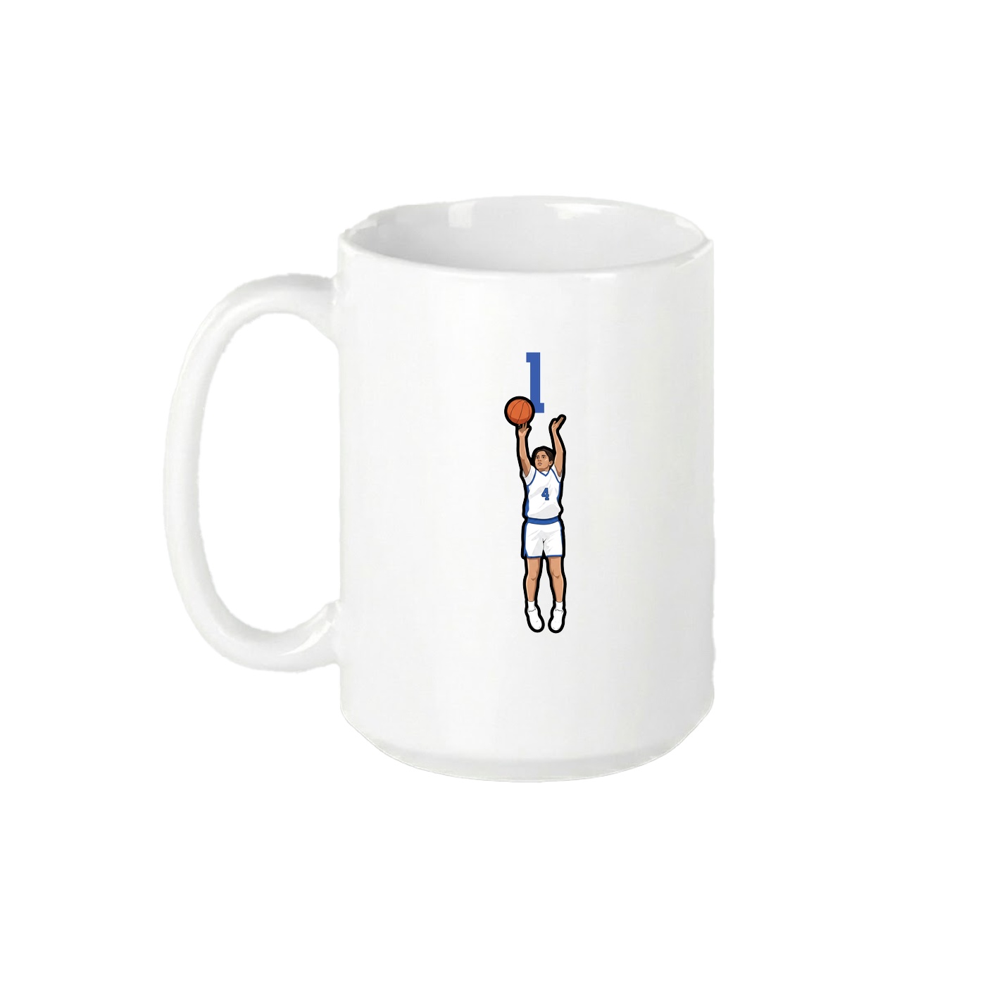 15oz Coffee Mug — Number Top in White