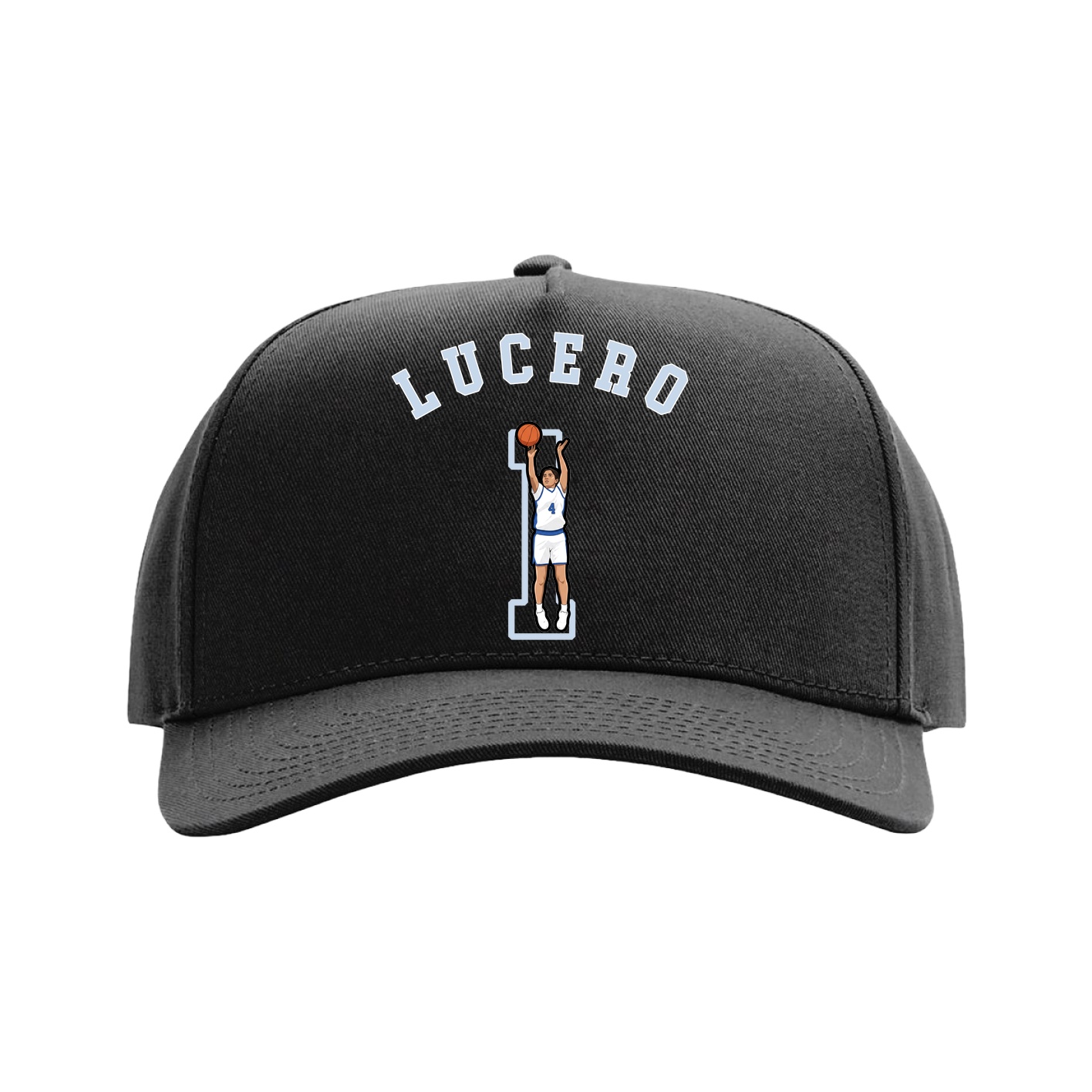 Full Fabric Five-Panel Champ Cap — Shirsey Arch in Black