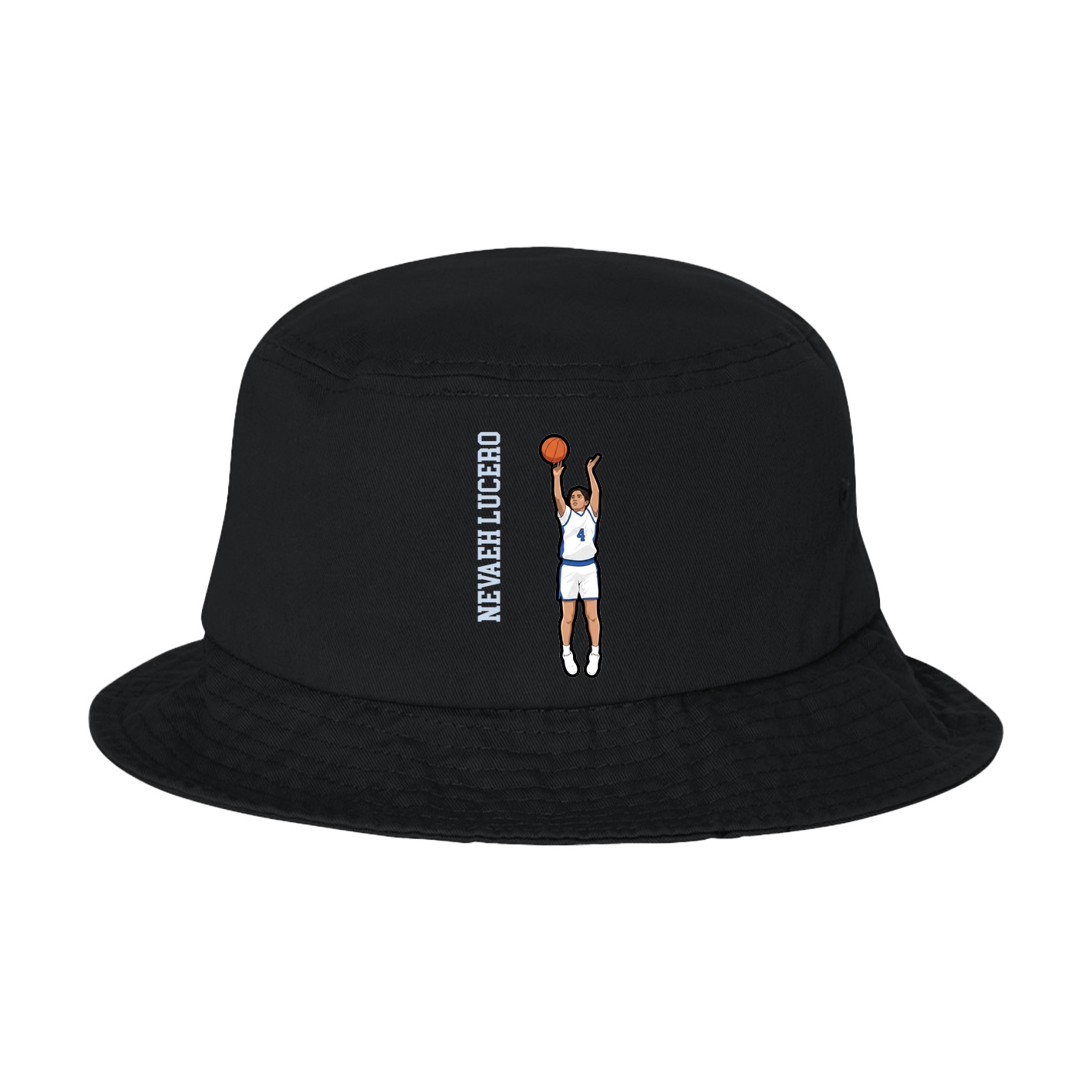 Bucket Cap — Name Vertical in Black