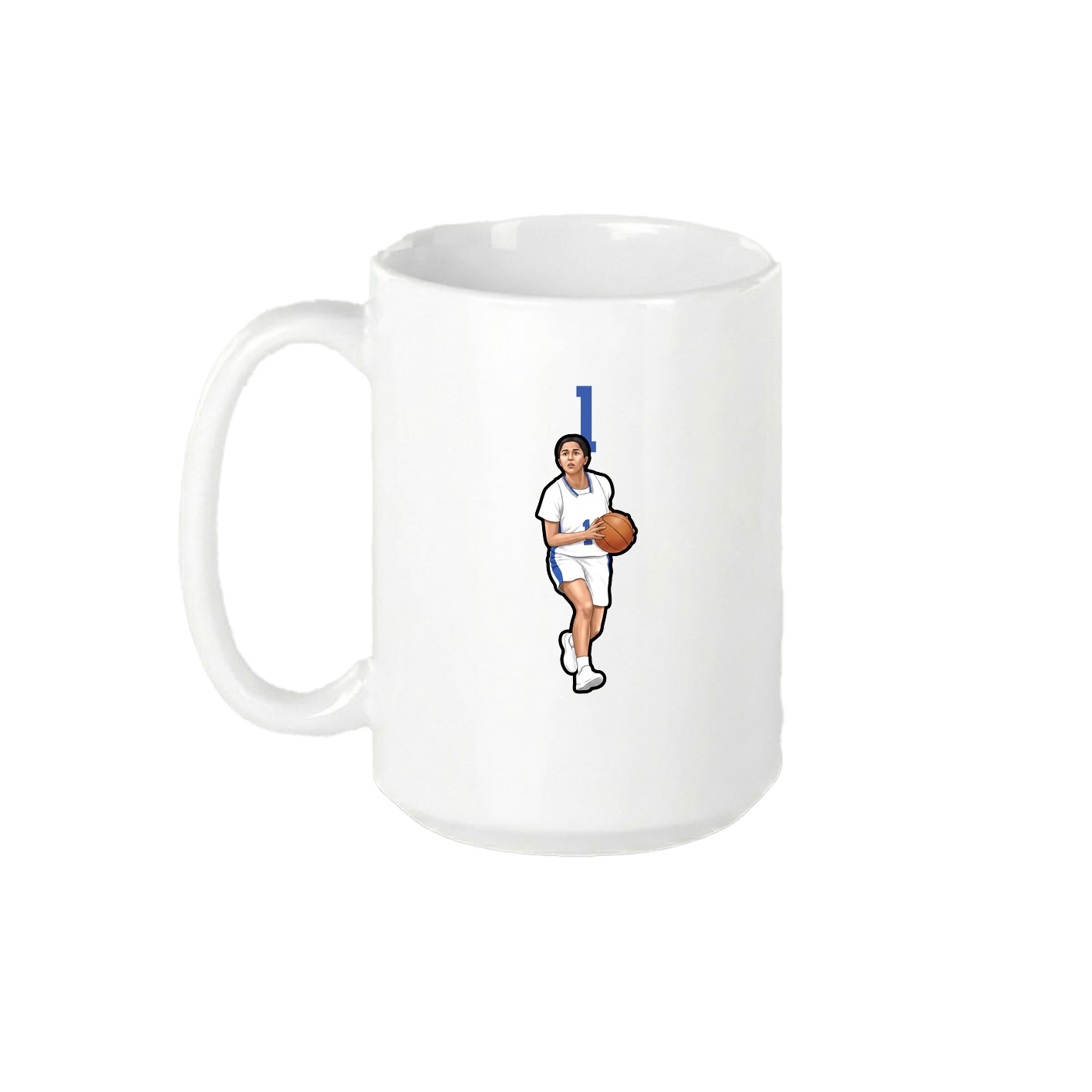 15oz Coffee Mug — Number Top in White