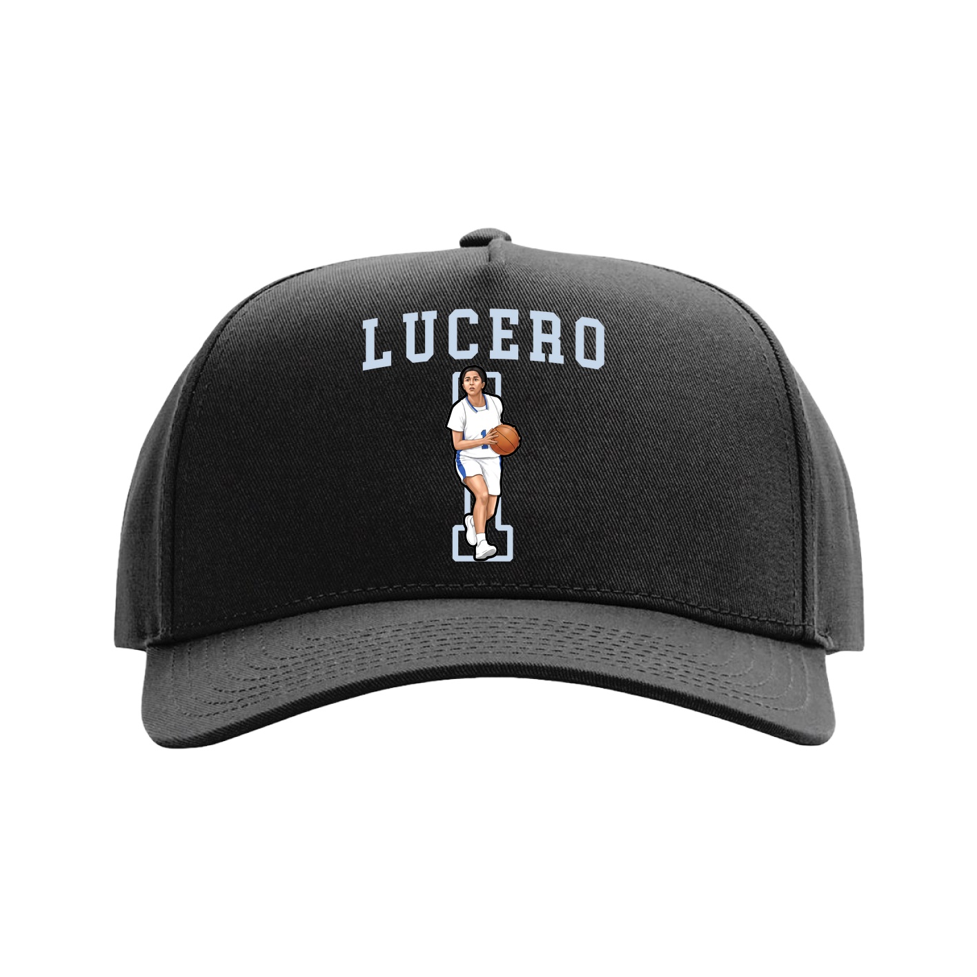Full Fabric Five-Panel Champ Cap — Shirsey in Black