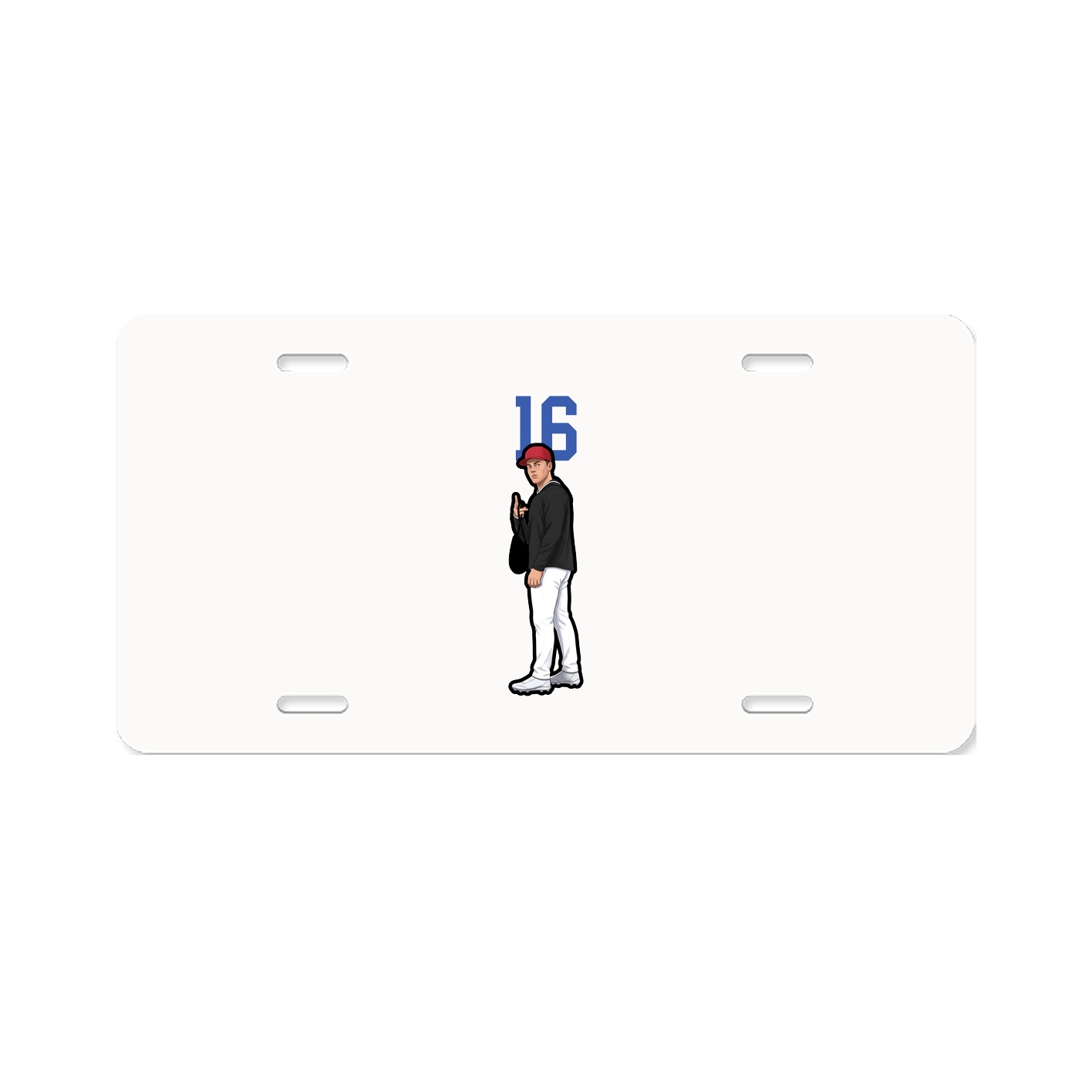 License Plate — Number Top in Classic