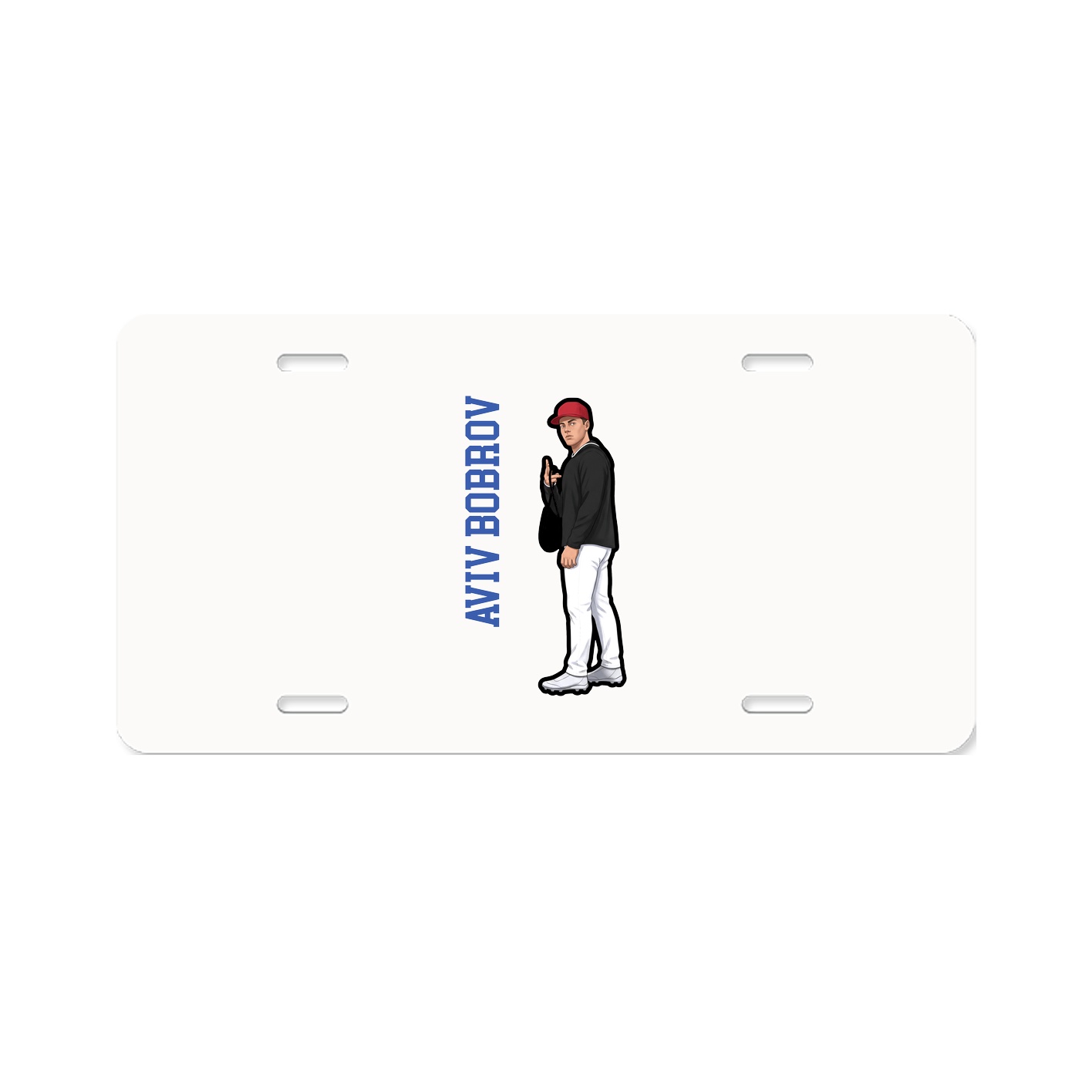 License Plate — Name Vertical in Classic
