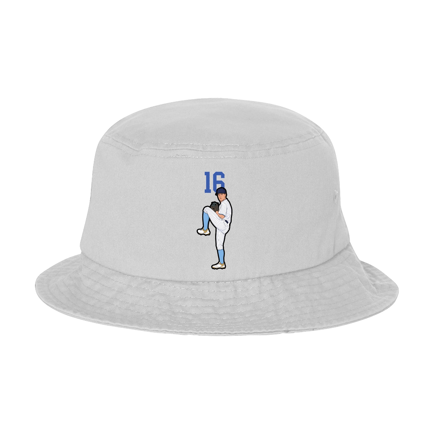 Bucket Cap — Number Top in White
