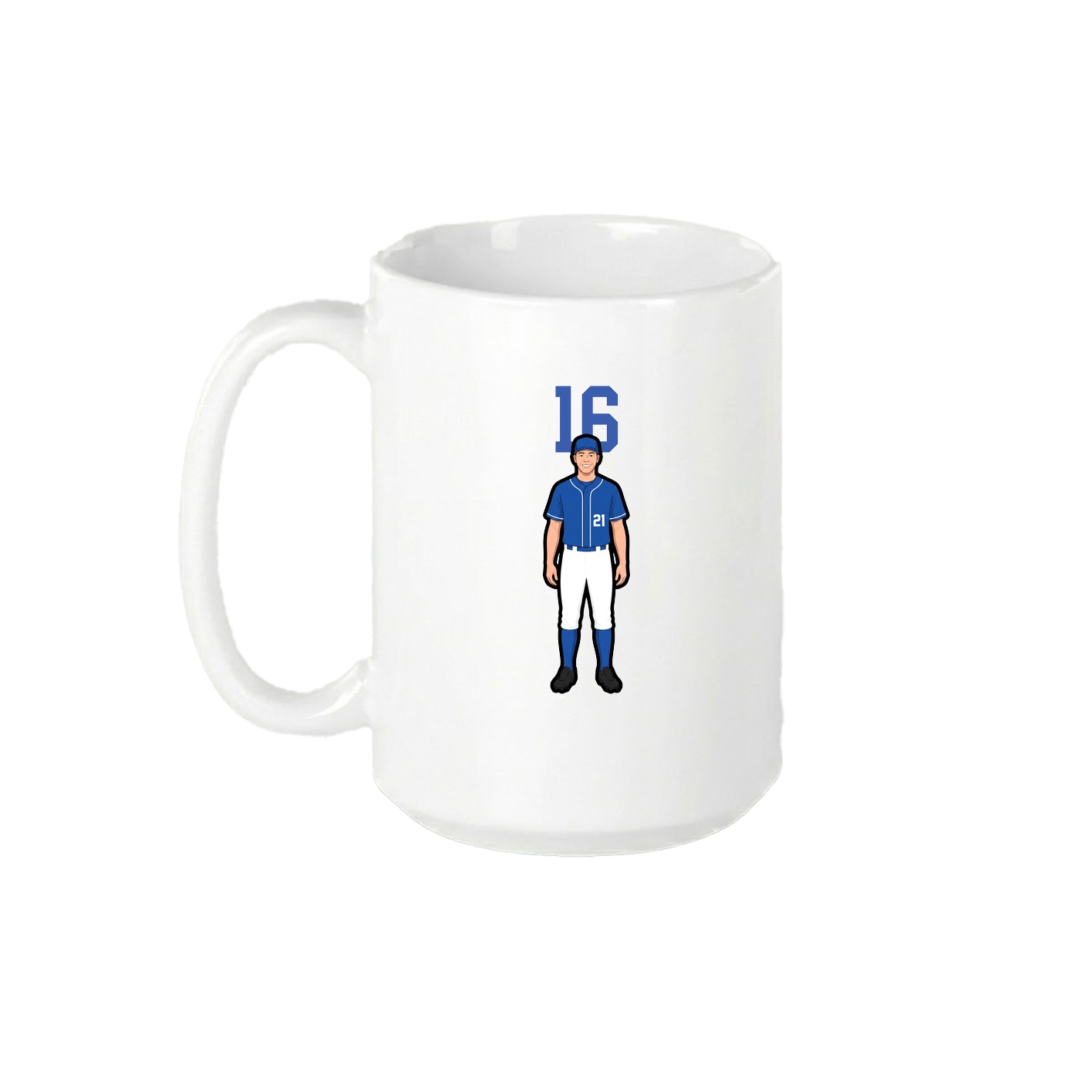 15oz Coffee Mug — Number Top in White