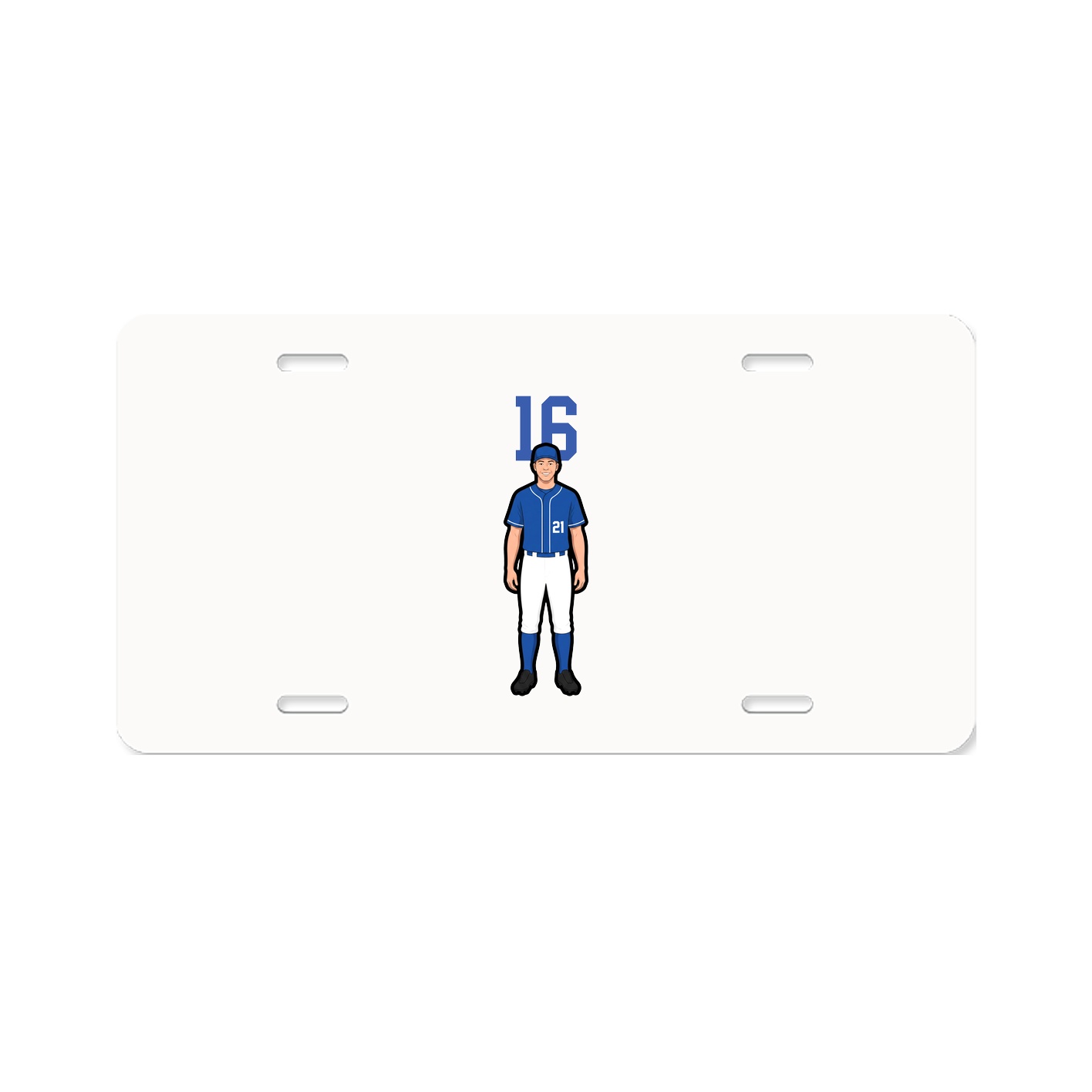 License Plate — Number Top in Classic