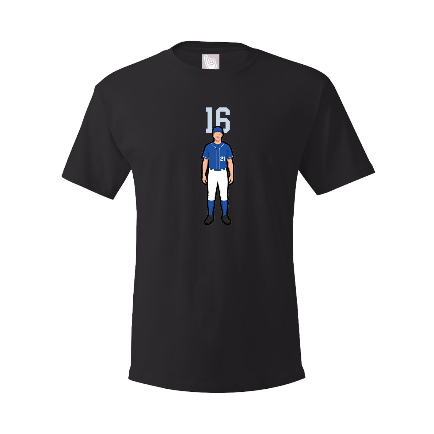 Youth Tee — Number Top in Black