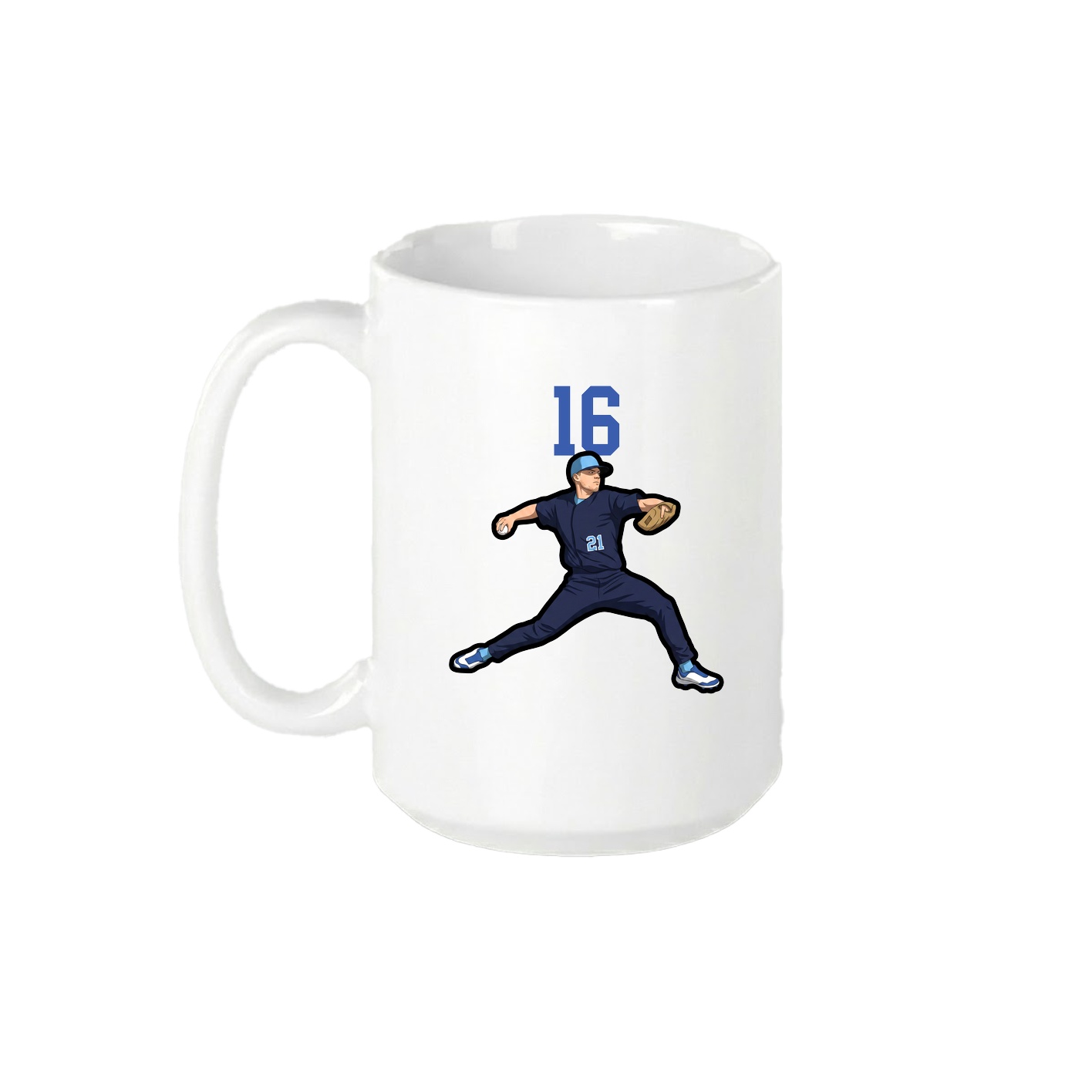 15oz Coffee Mug — Number Top in White