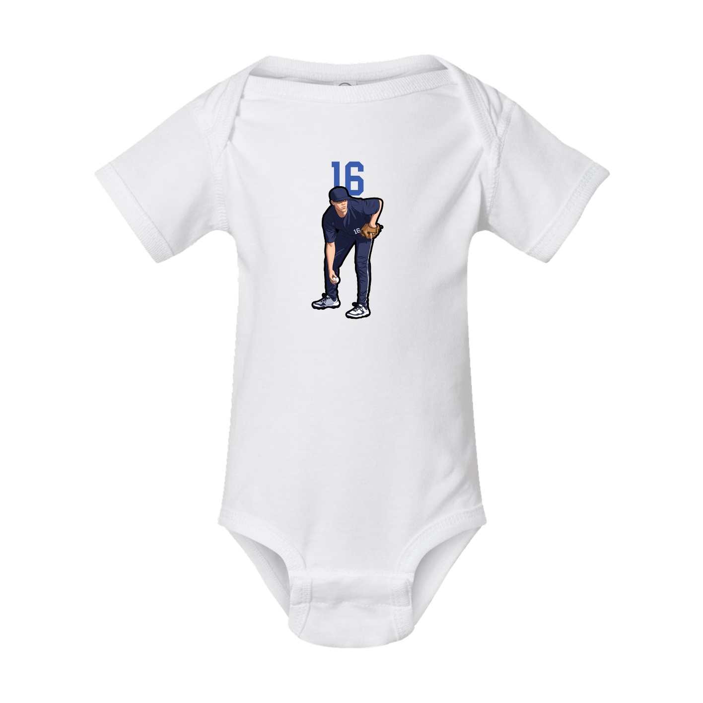 Baby Onesie — Number Top in White