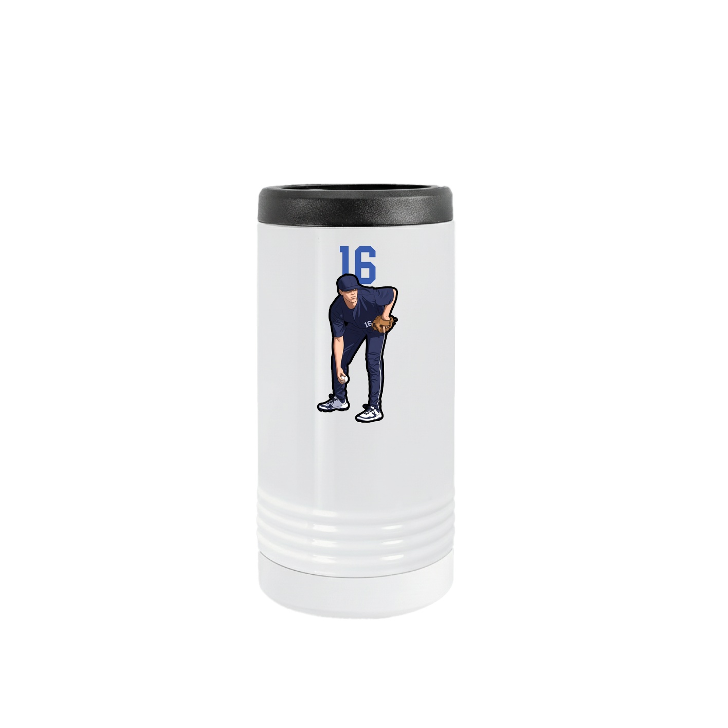 Slim Beverage Holder — Number Top in White