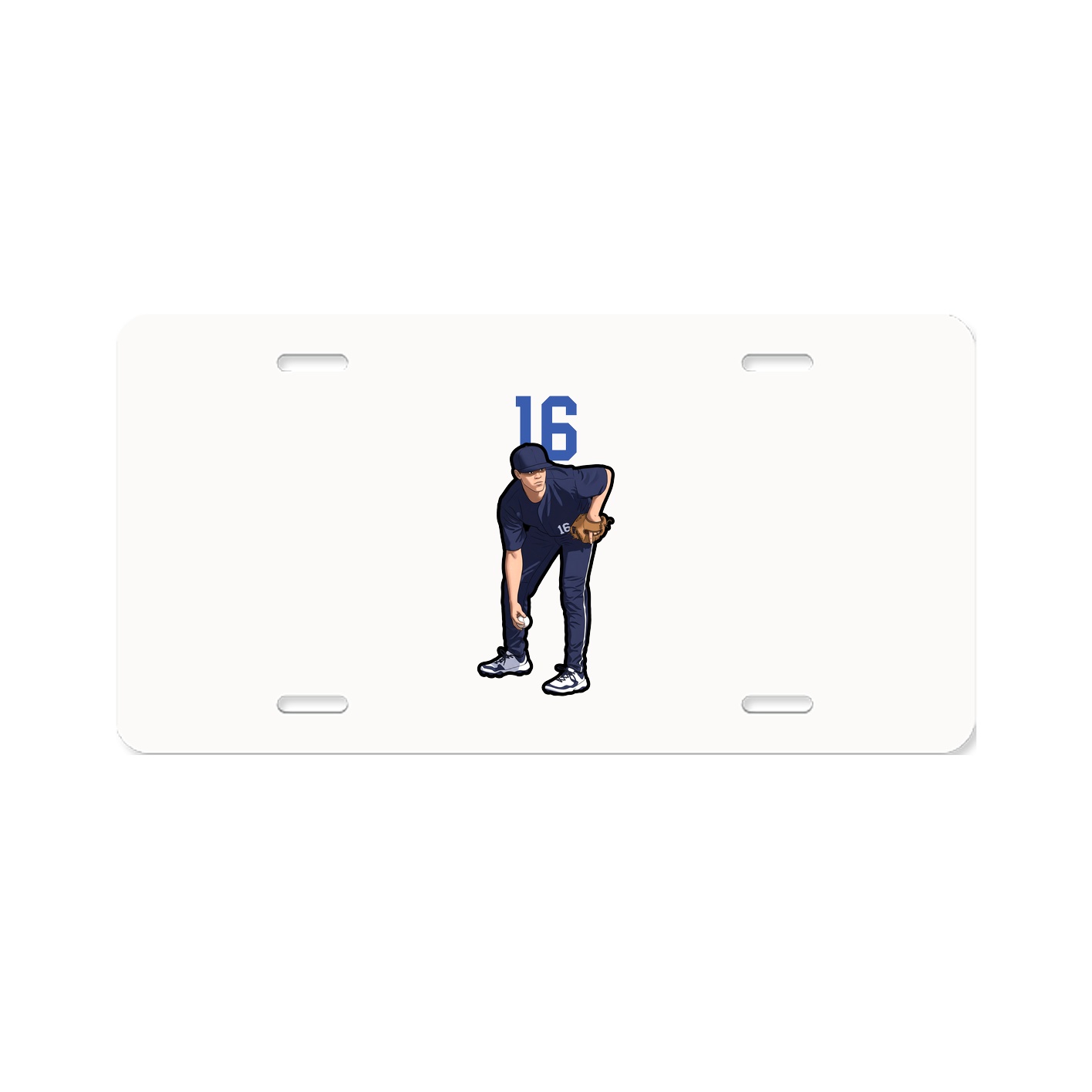License Plate — Number Top in Classic