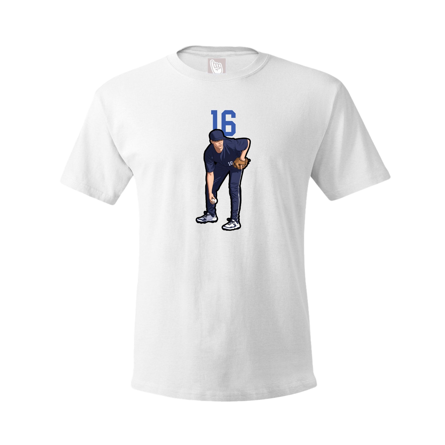 Youth Tee — Number Top in White