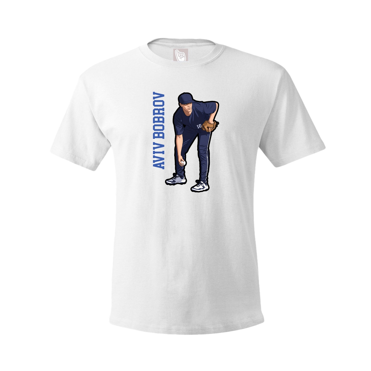 Youth Tee — Name Vertical in White