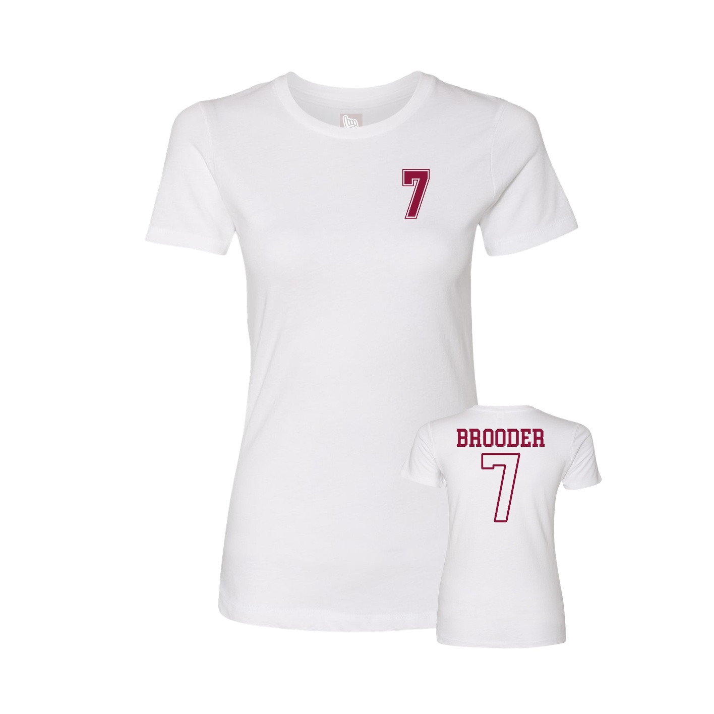 Fitted Women's Tee — Chest Back in White