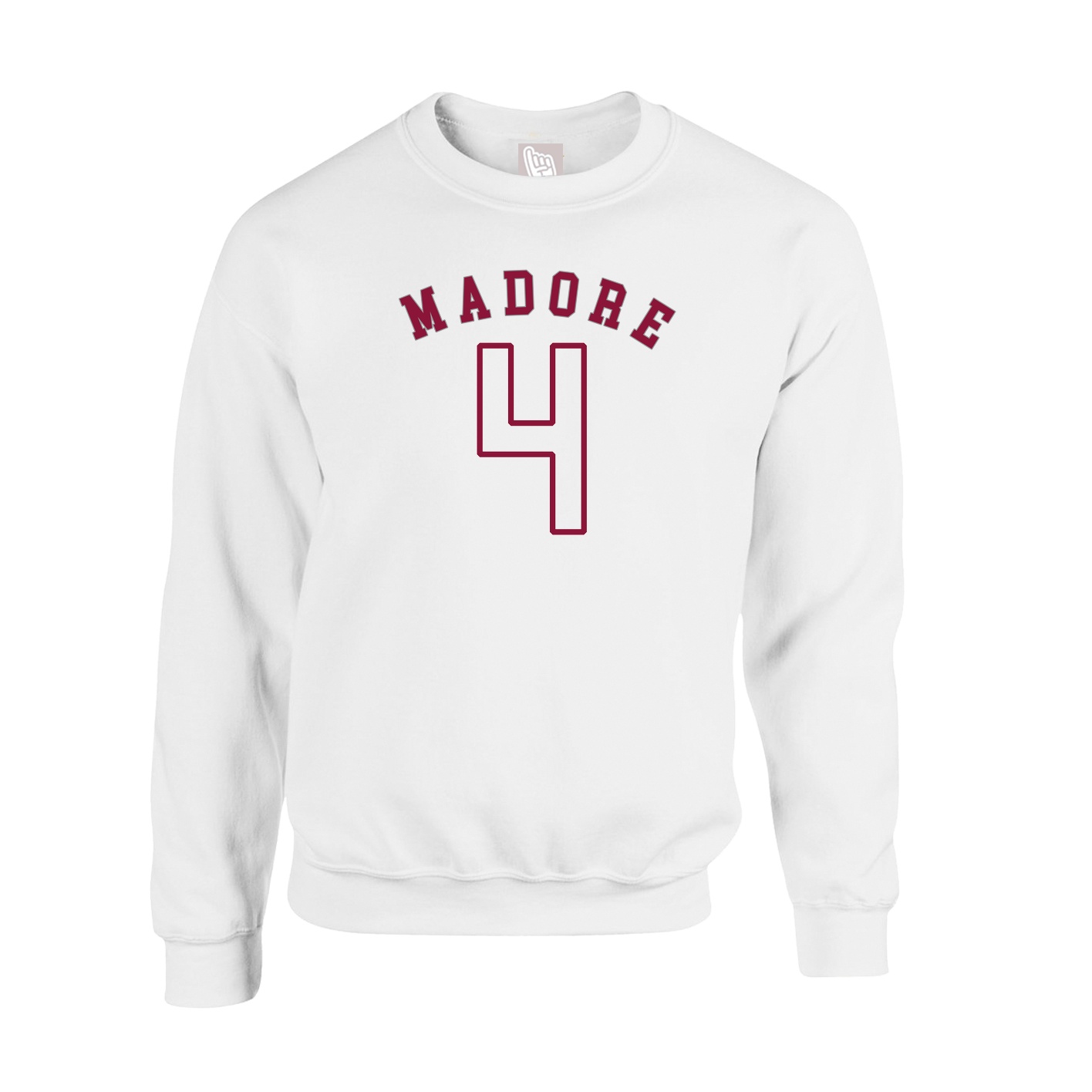 Fleece Crew — Shirsey Arch in White