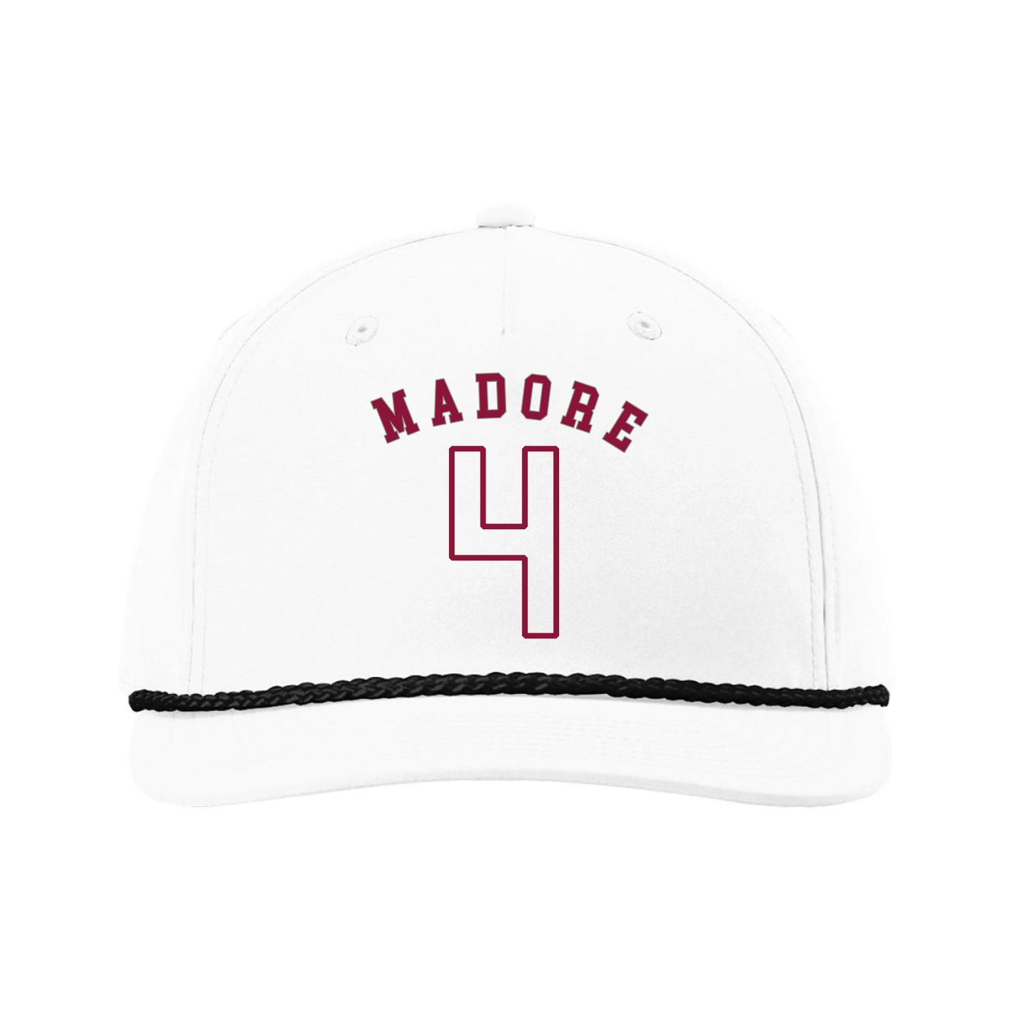 Five-Panel Classic Rope Cap — Shirsey Arch in White