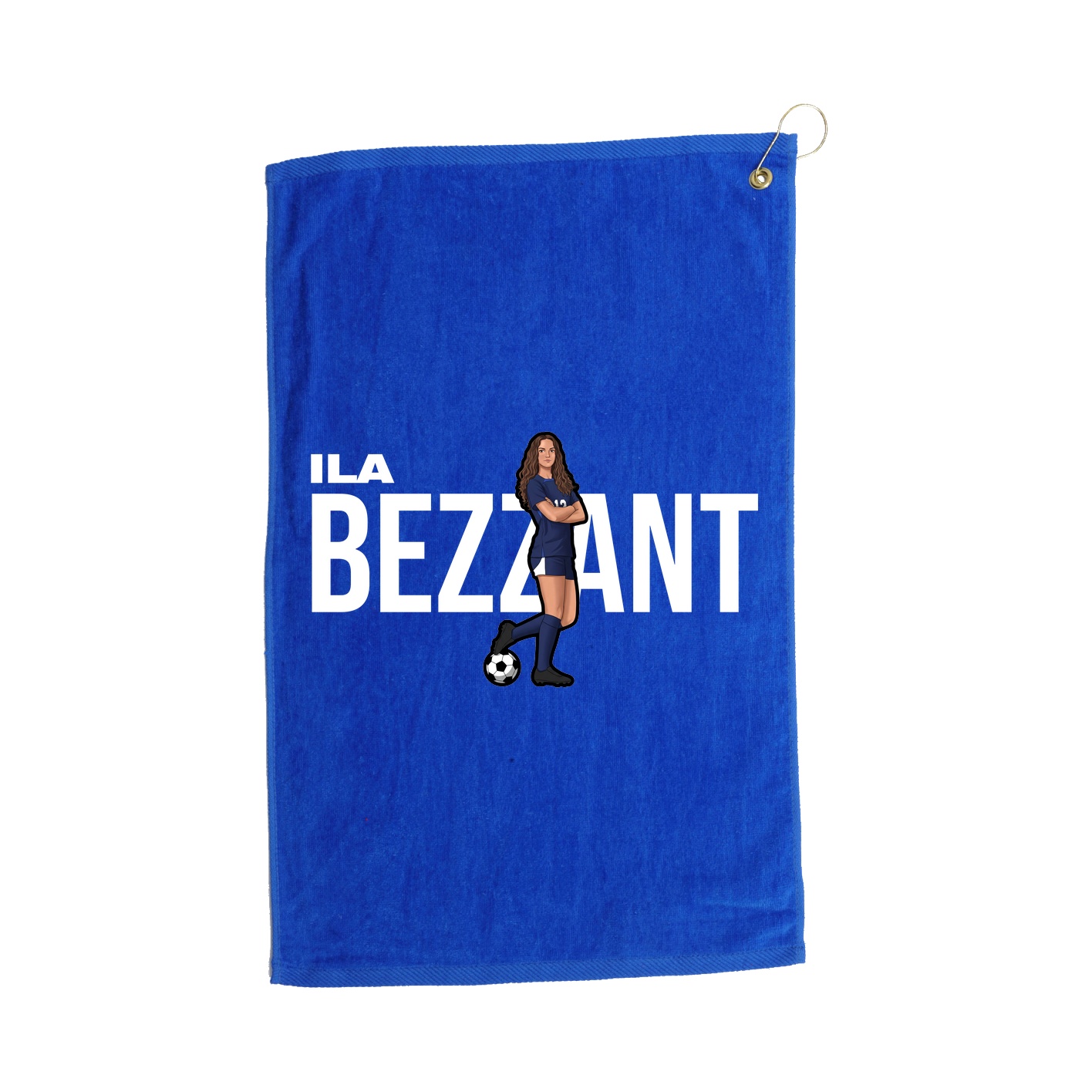 Golf Towel — Player Name in Royal