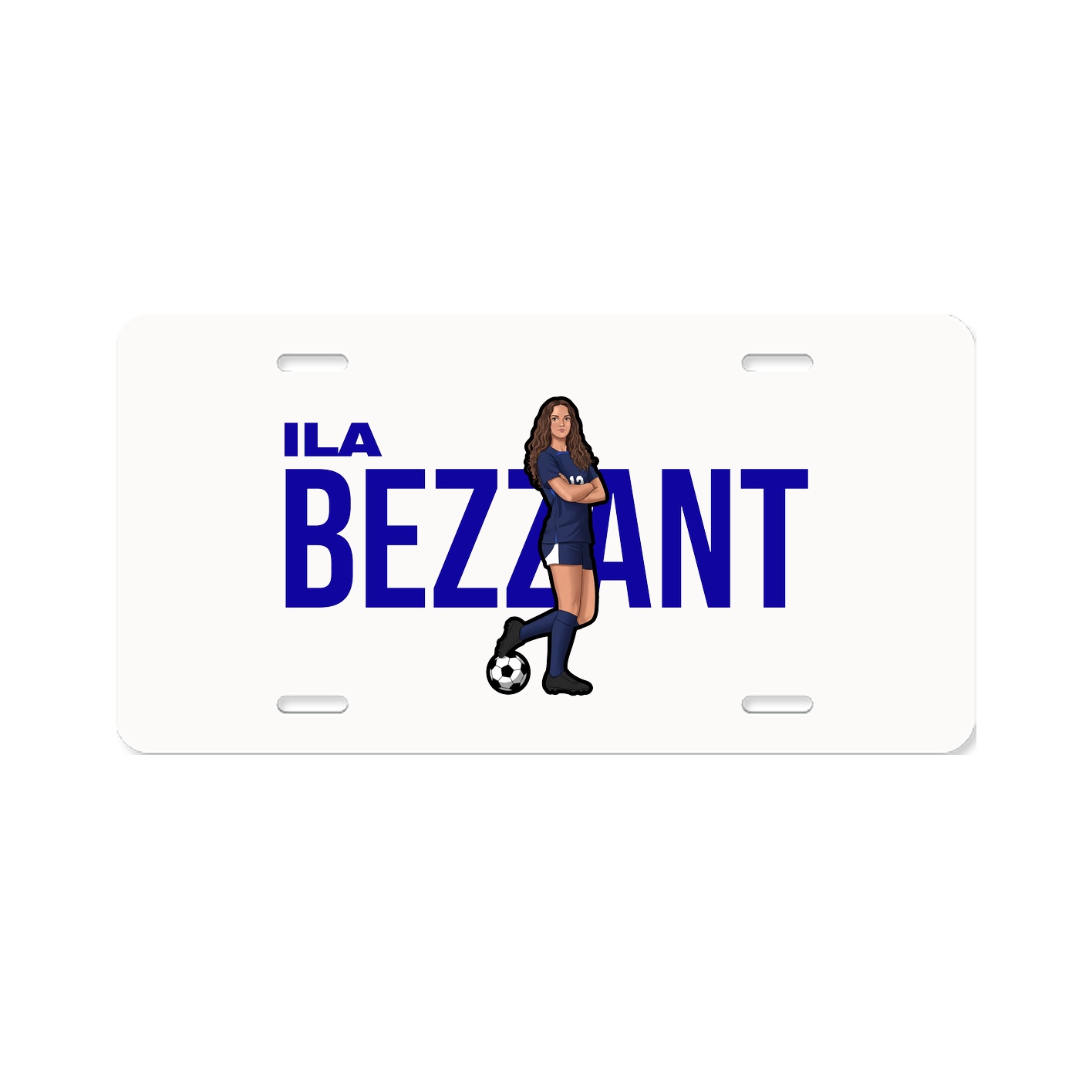 License Plate — Player Name in Classic