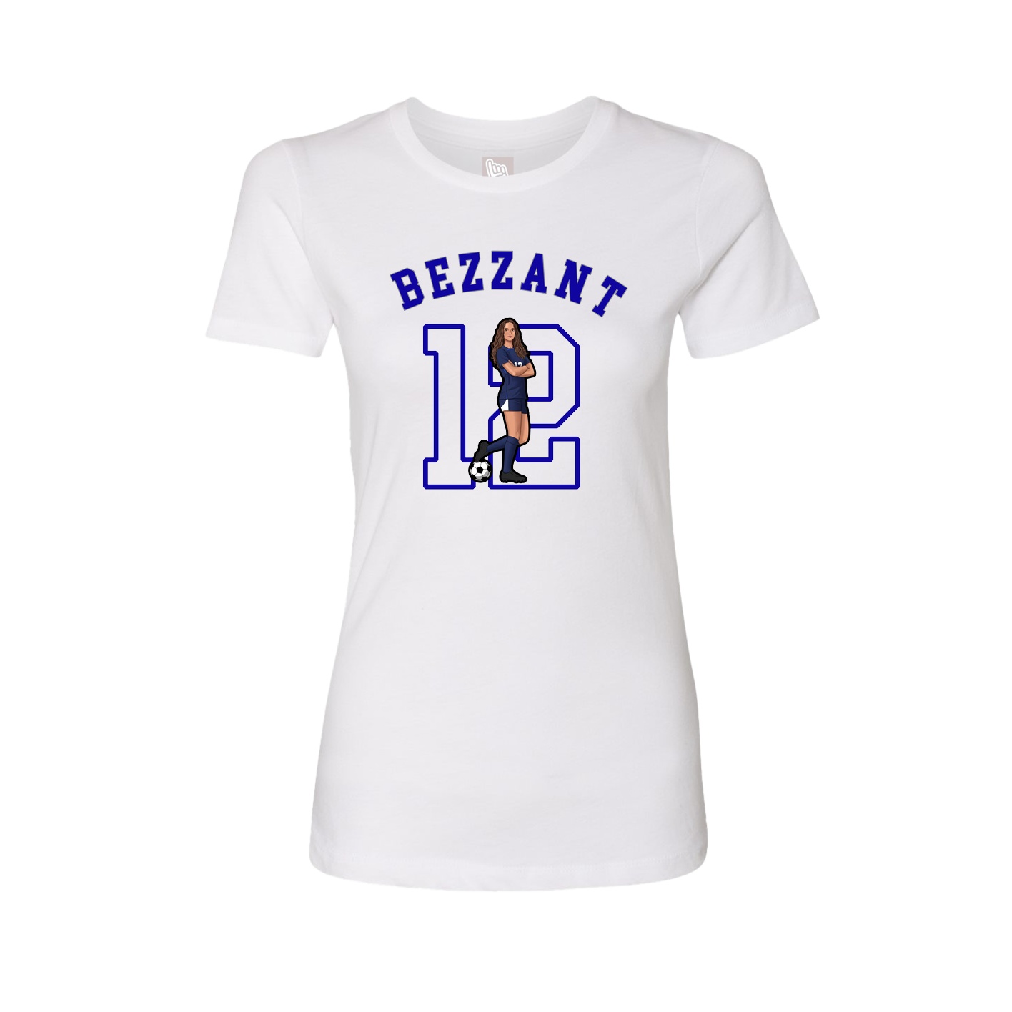 Fitted Women's Tee — Shirsey Arch in White