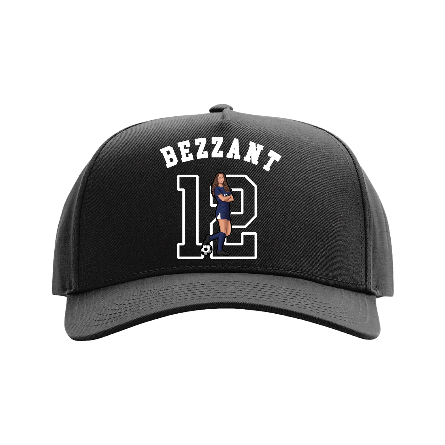 Full Fabric Five-Panel Champ Cap — Shirsey Arch in Black